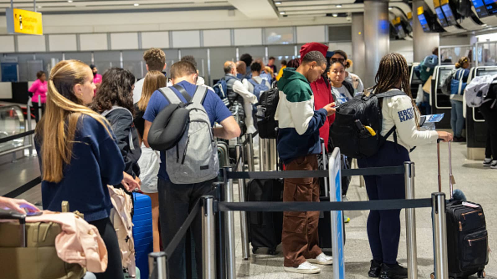 Travelers at major UK airports