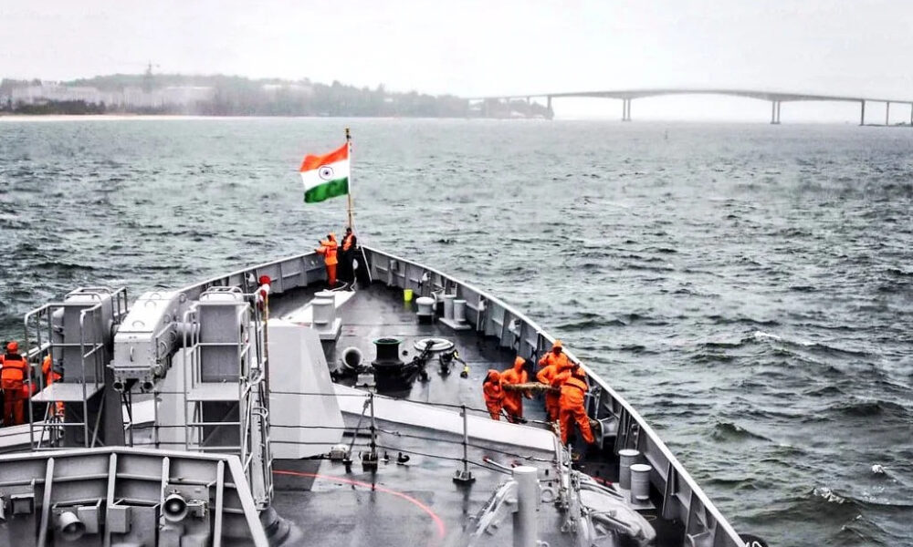 Indian naval vessels have reached Singapore